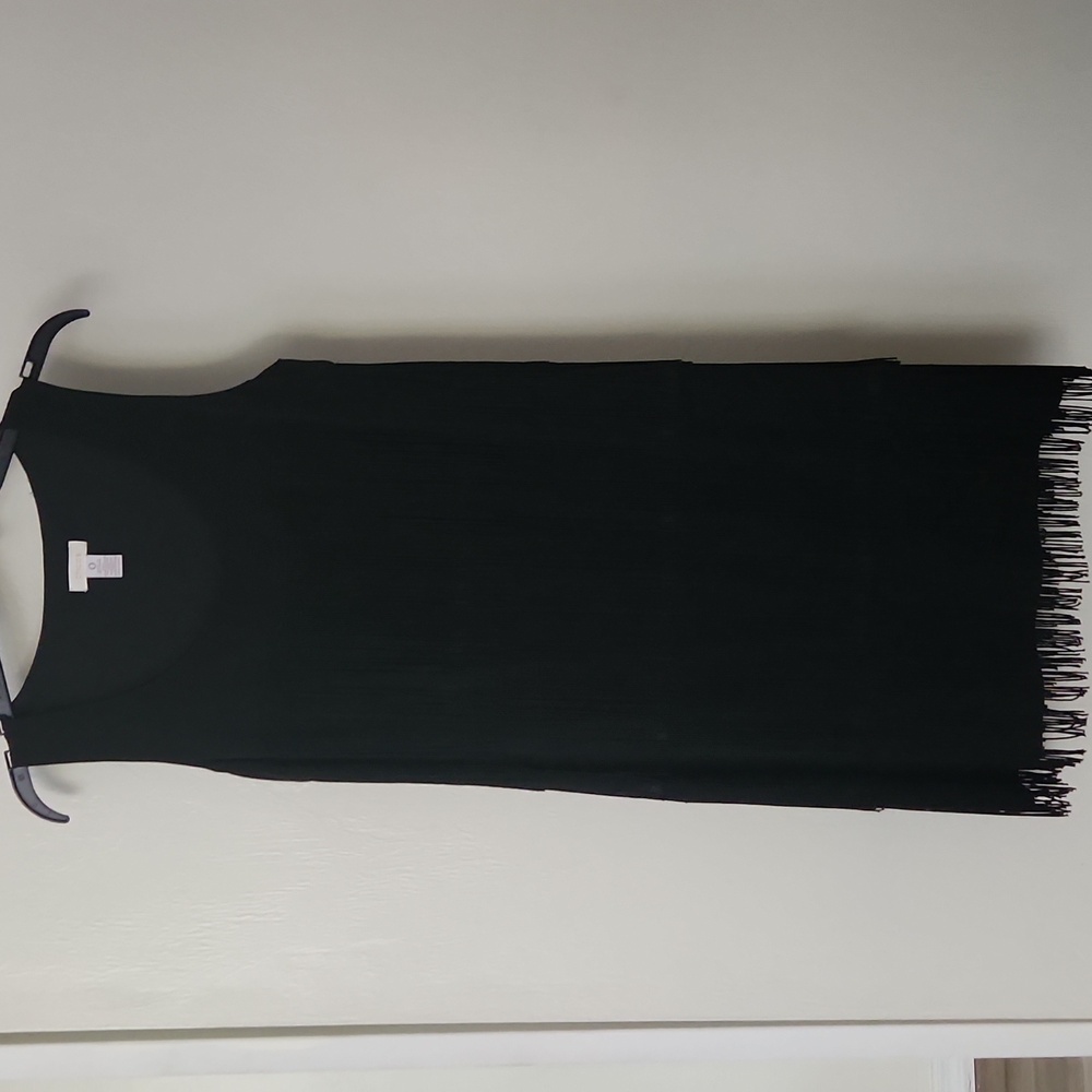Black fringe flapper style dress